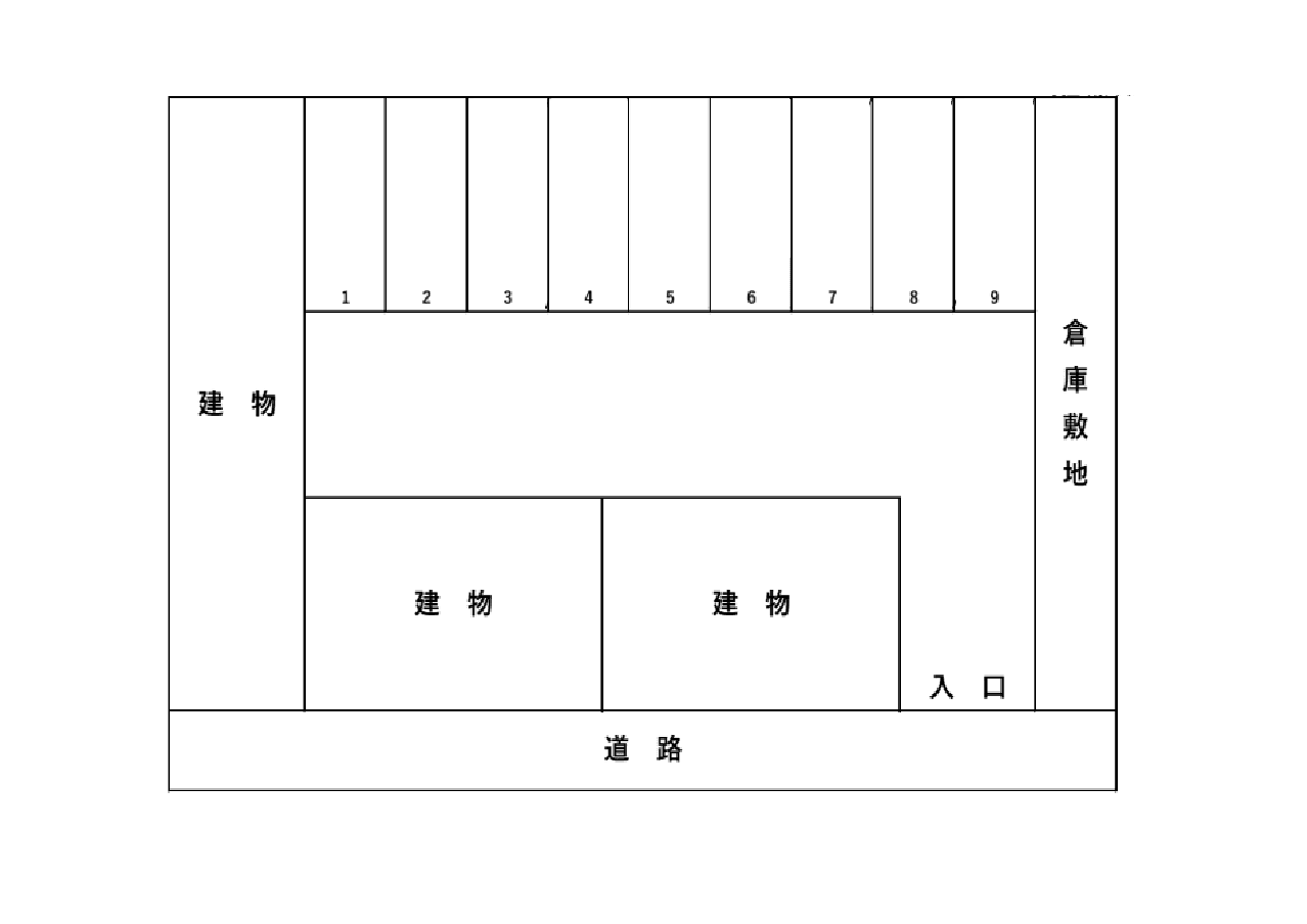 ノースパーキング第6の駐車配置図