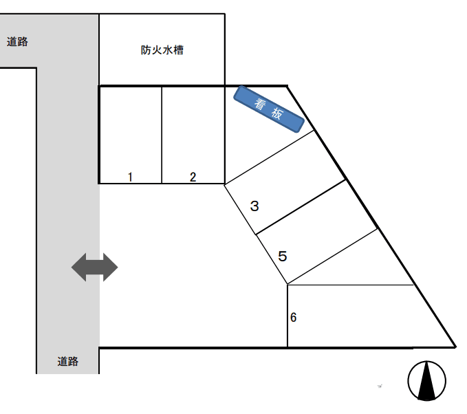 熊谷駐車場の駐車配置図