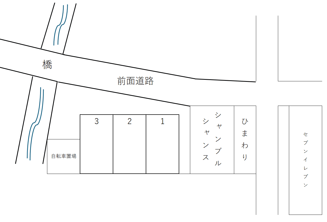シャンブルシャンスの駐車配置図