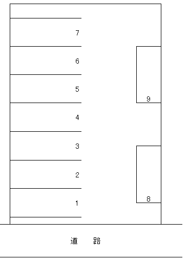 沖町Nパーキングの駐車配置図