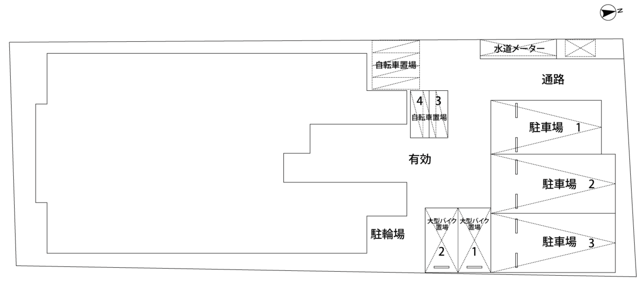 CB鳥栖ｸﾙﾑの駐車配置図