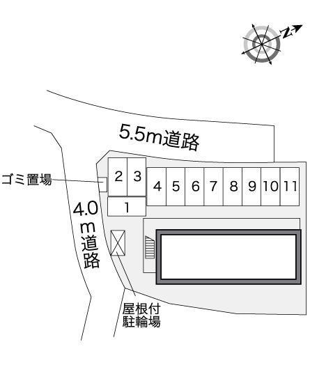 レインボー　Ｋ(25107)の駐車配置図