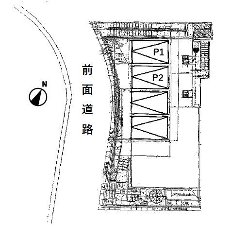 ﾊﾐﾝｸﾞﾊﾞｰﾄﾞ駐車場の駐車配置図