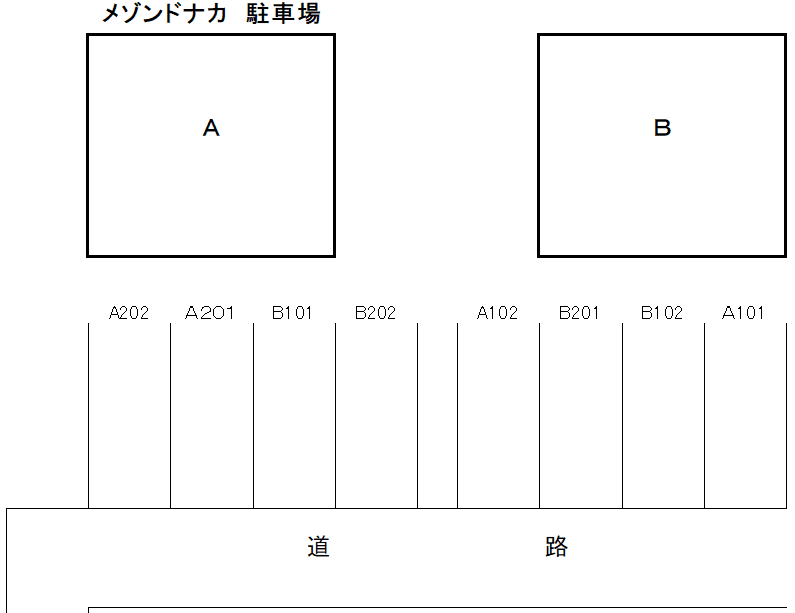 メゾンドナカの駐車配置図