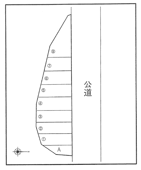 殿山パーキングの駐車配置図