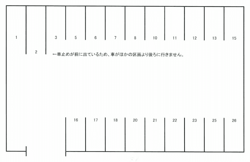 鳥澄東パーキングの駐車配置図