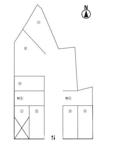 城西1丁目46駐車場の駐車配置図