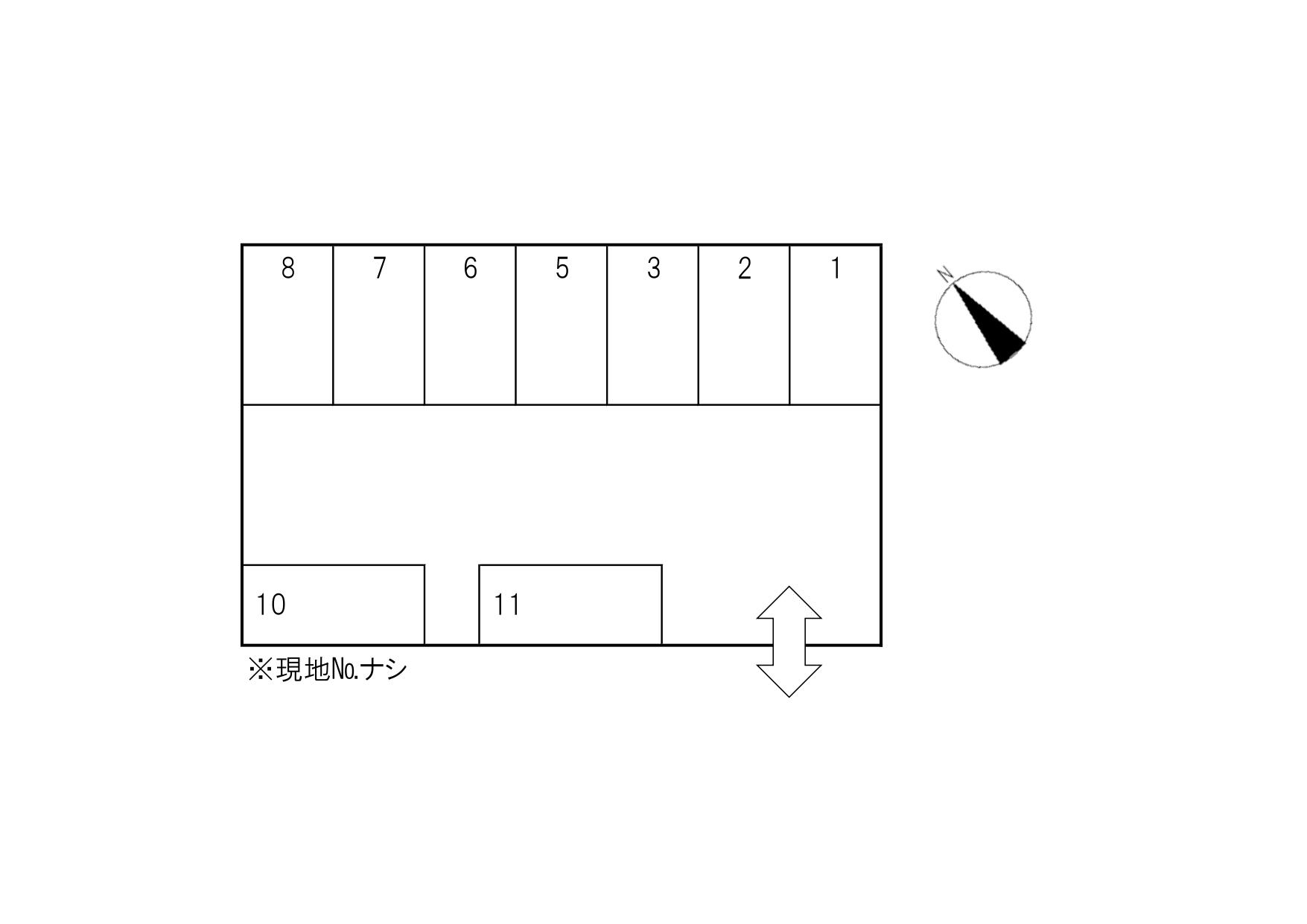 小島ガレージの駐車配置図
