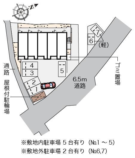 クレイノドゥマンⅡ(58758)　敷地外駐車場の駐車配置図