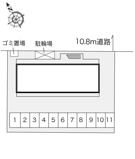 ｍｉｏ　ｐｏｓｔｏ(21209)の駐車配置図