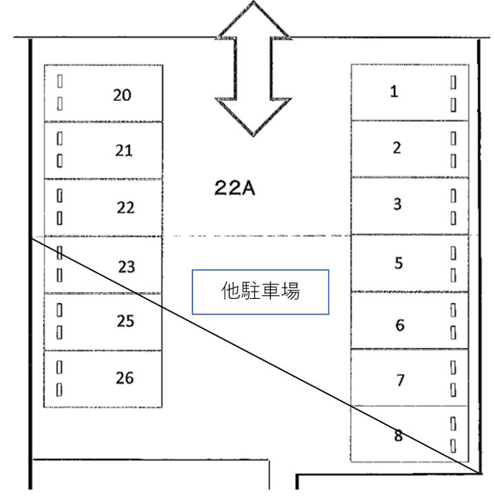 ＮＯ．２２Ａの駐車配置図