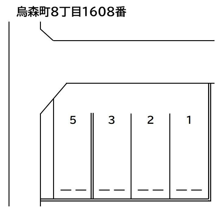 烏森町８丁目１６０８番の駐車配置図