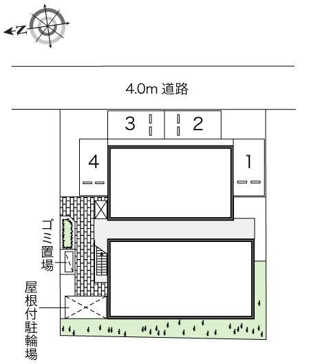 シャンテ北舞子(42894)の駐車配置図