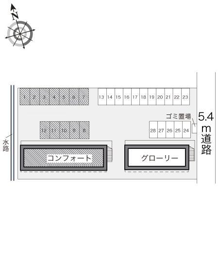 コンフォート(17197)の駐車配置図