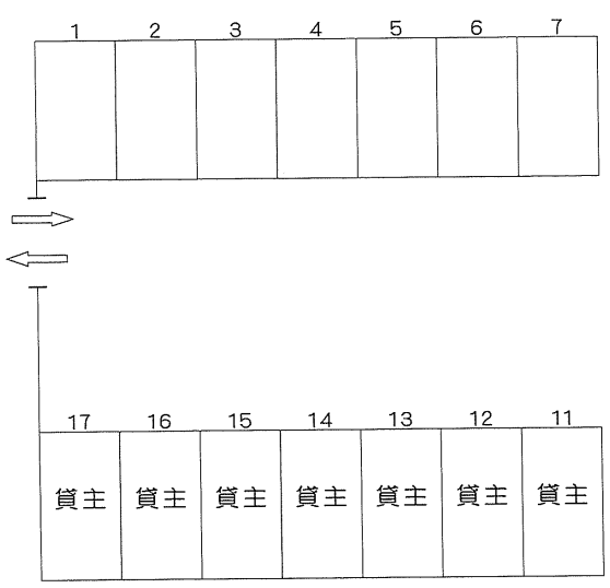 ポイントリバーパーキングの駐車配置図