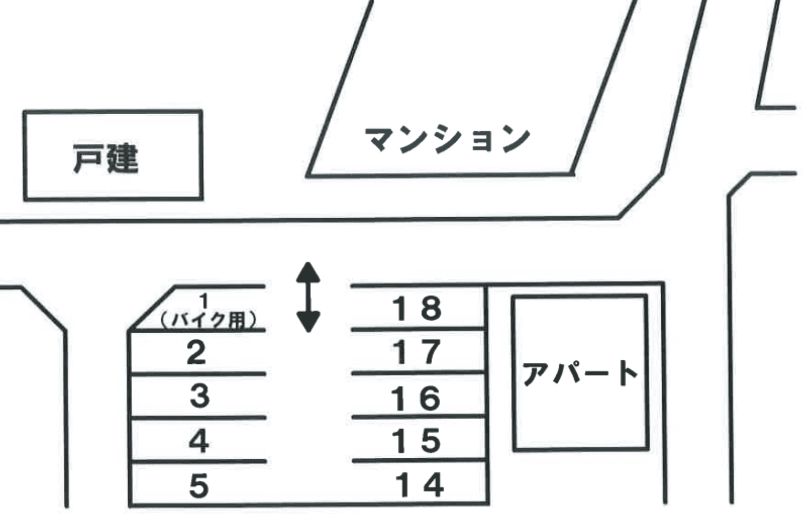 赤塚４－２８パーキングの駐車配置図