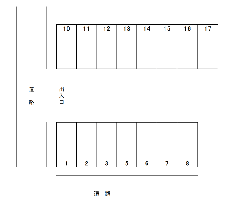 000185の駐車配置図