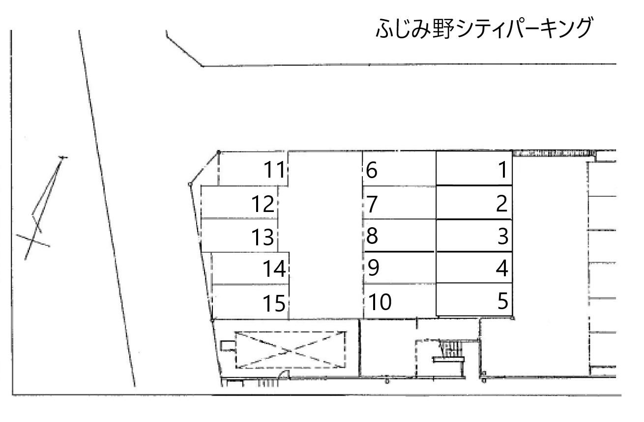 ふじみ野シティパーキングの駐車配置図