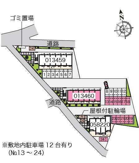 前川２(13460)の駐車配置図