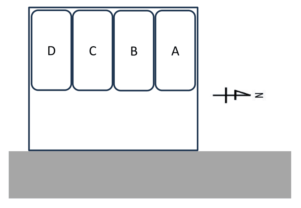 大原第一駐車場の駐車配置図