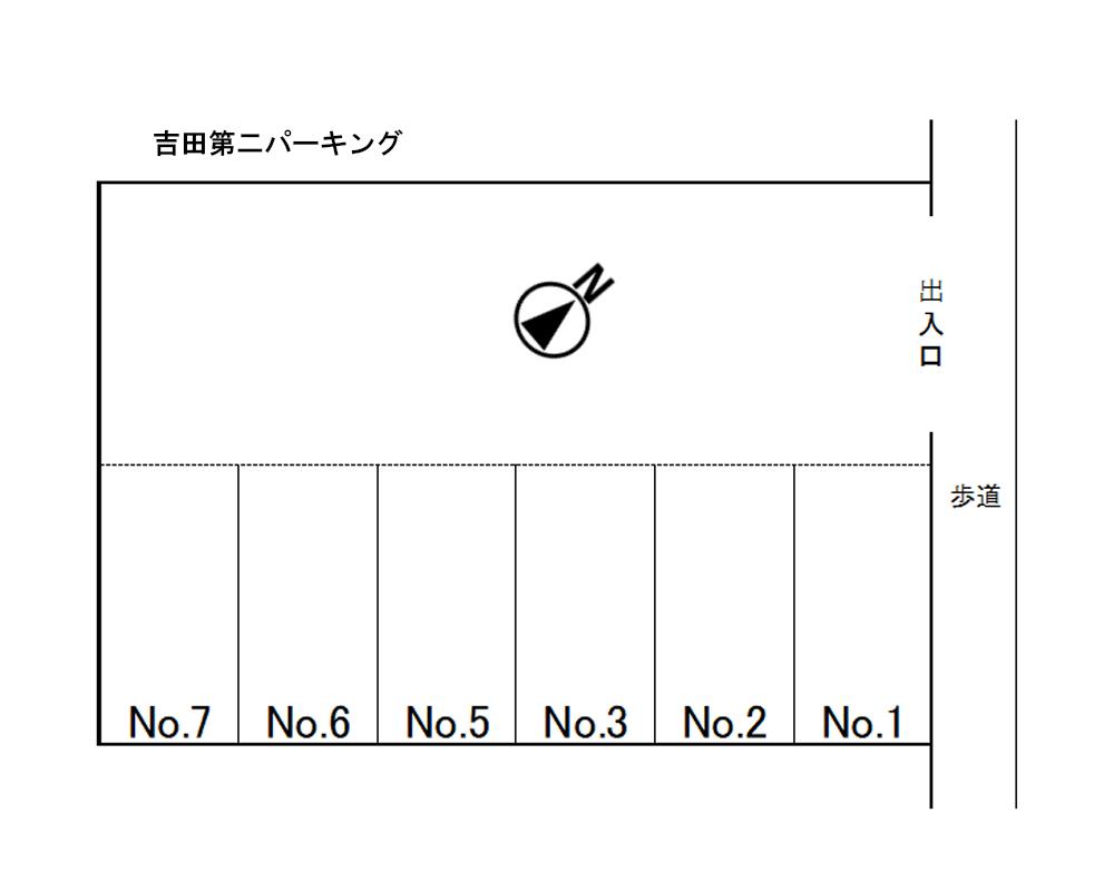 吉田第二パーキングの駐車配置図