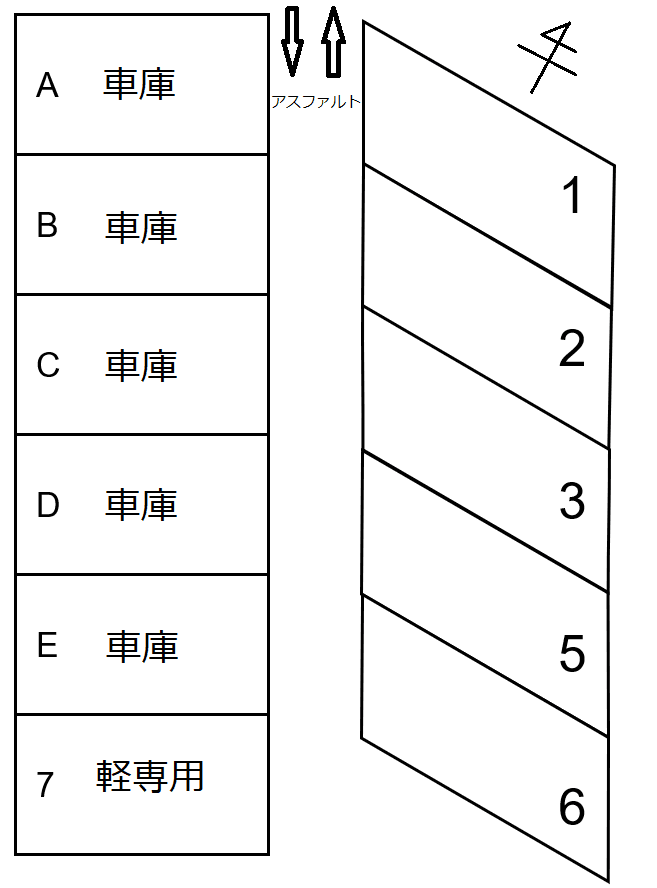 江南-6の駐車配置図