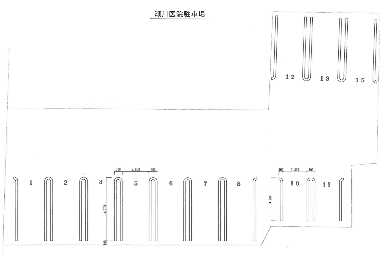 吹張町第二駐車場の駐車配置図