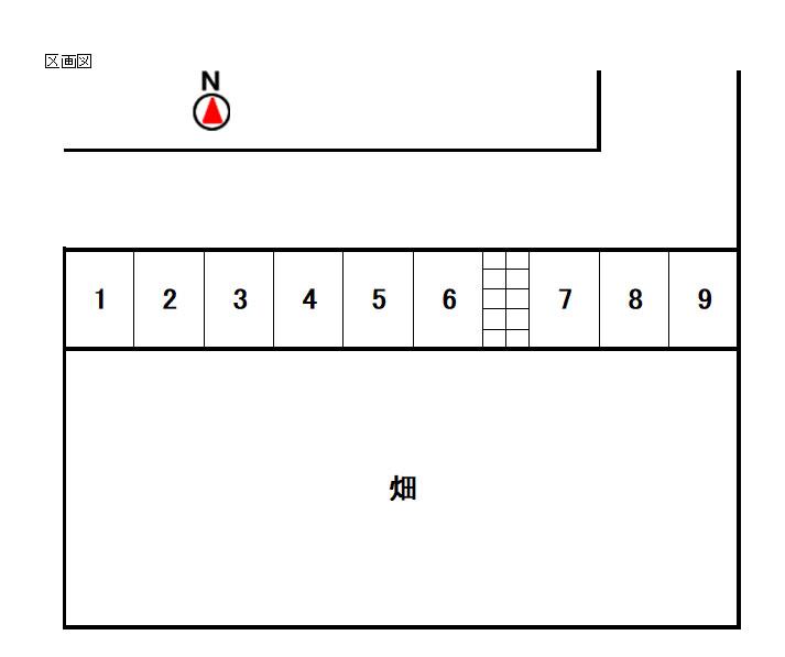 下伊福西三門幼稚園西駐車場の駐車配置図