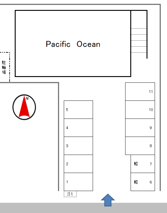 Pacific Oceanの駐車配置図