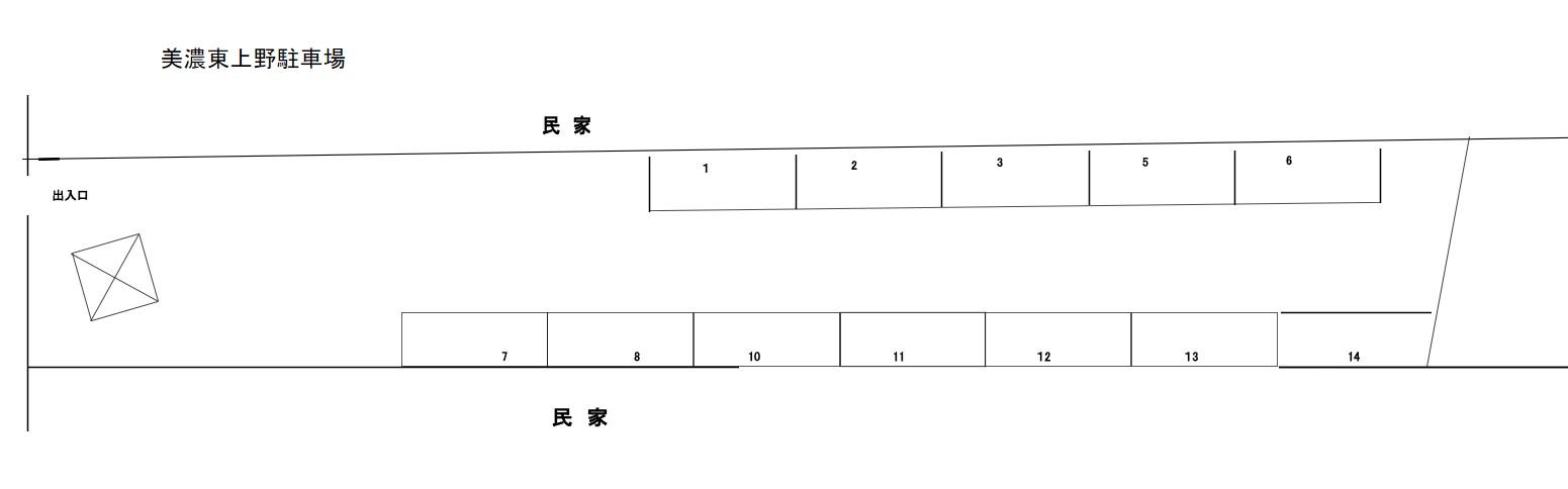 美濃東上野駐車場の駐車配置図