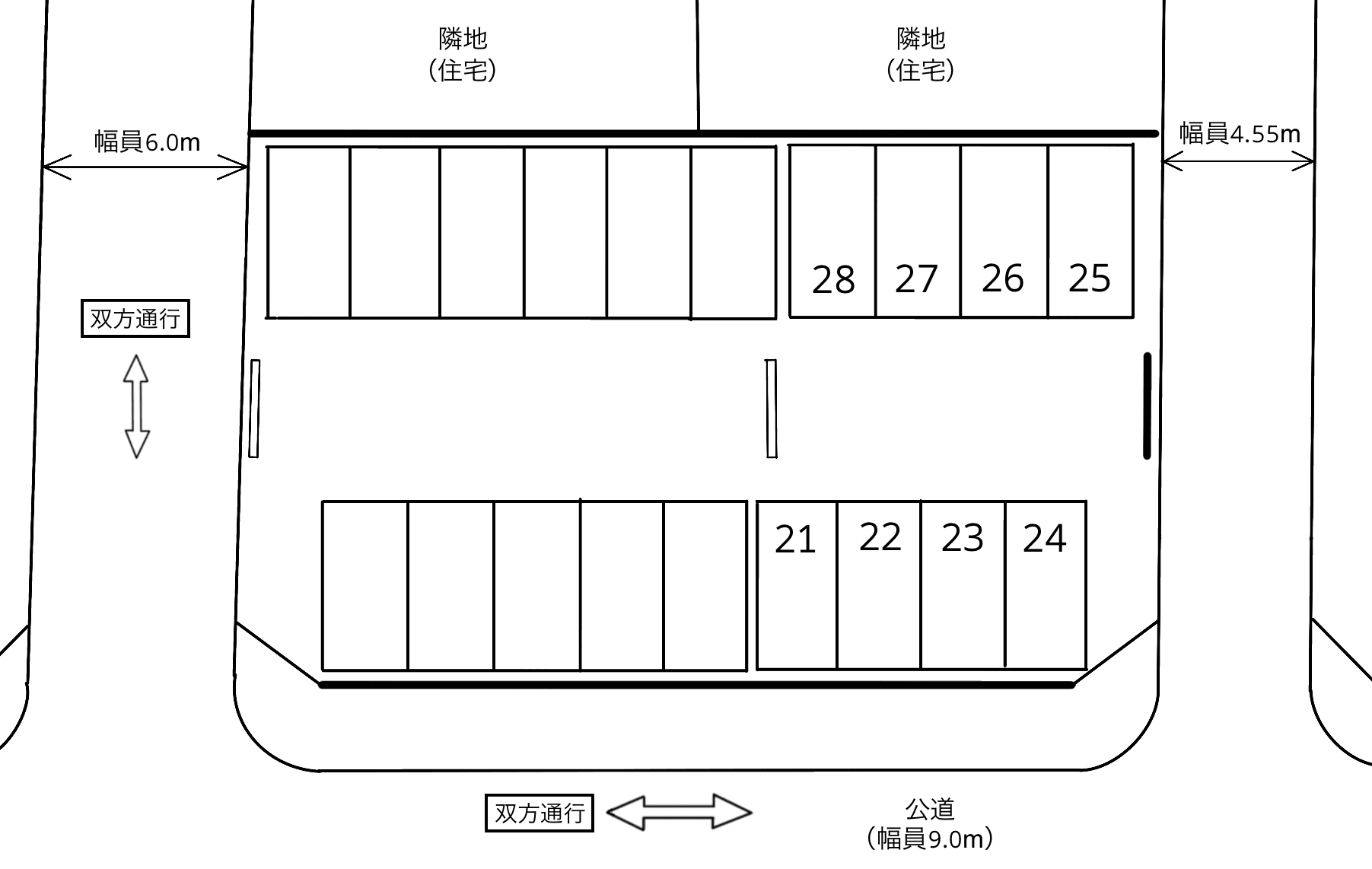 名古屋大手町５丁目の駐車配置図