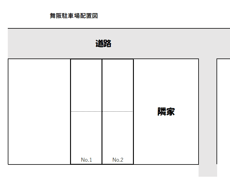 舞阪町駐車場の駐車配置図