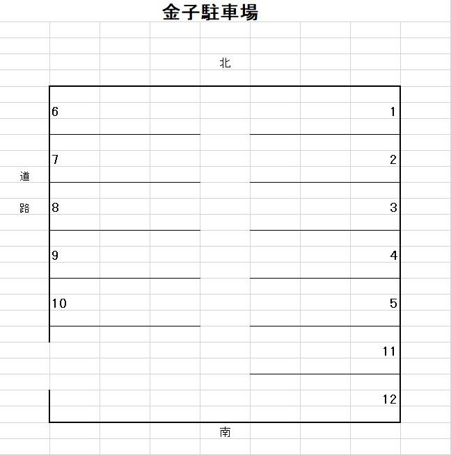 金子パーキングの駐車配置図