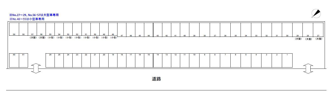 ヴィアーレガレージの駐車配置図