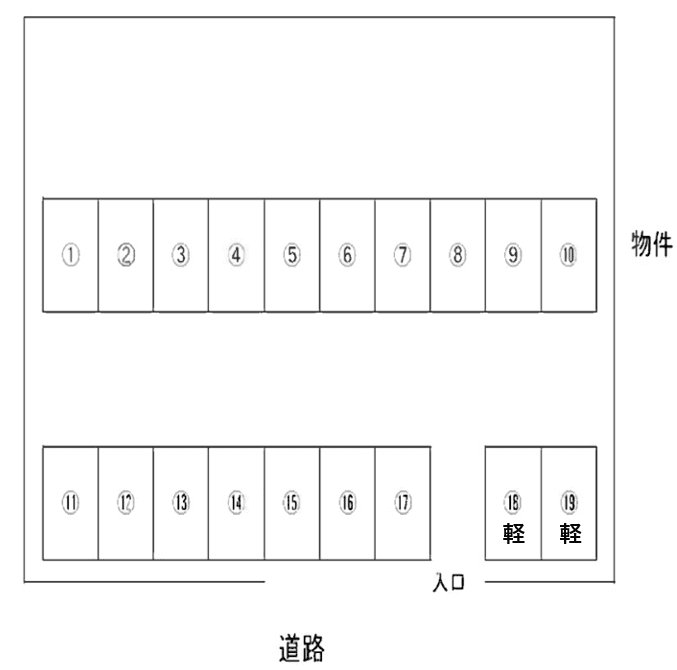 ＴＫパーキング３の駐車配置図