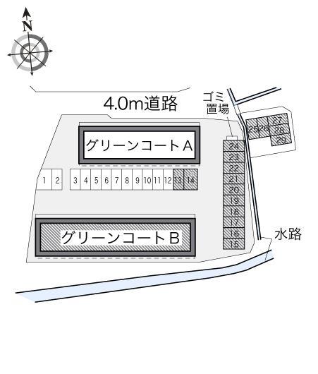 グリーンコートＢ(20293)の駐車配置図