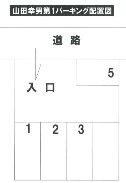 山田幸男第１パーキングの駐車配置図