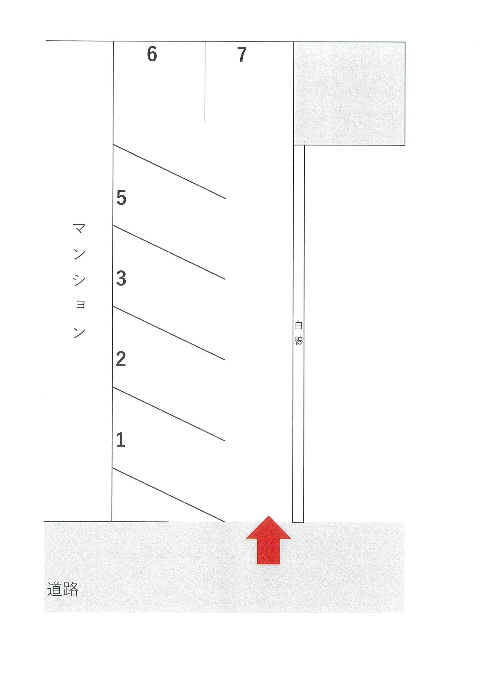 しまんとパーキング中村本町二丁目2番5の駐車配置図
