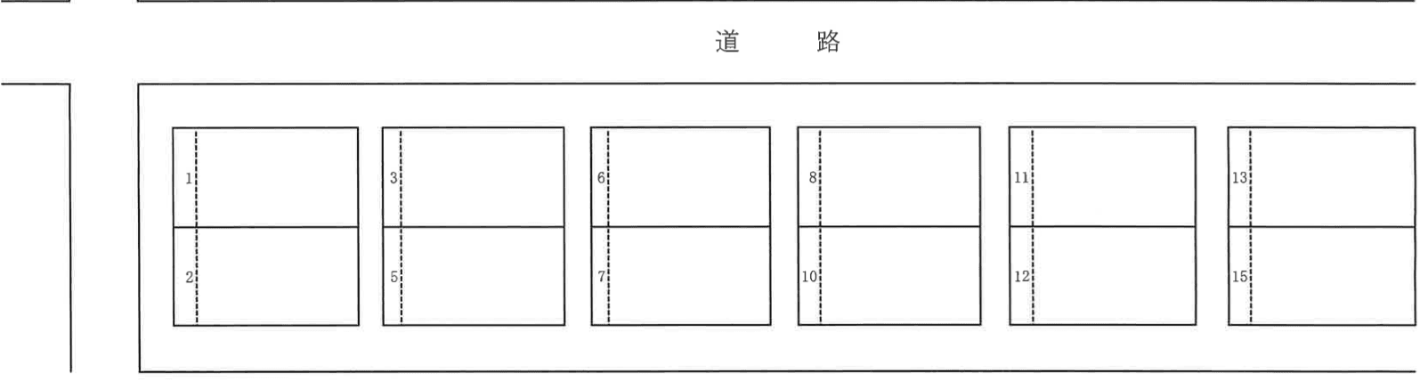 第二なかせいモータープールの駐車配置図