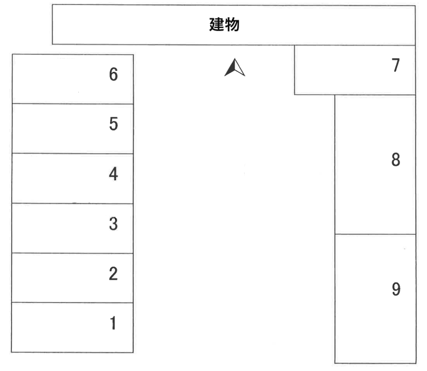 三軒家山本駐車場の駐車配置図