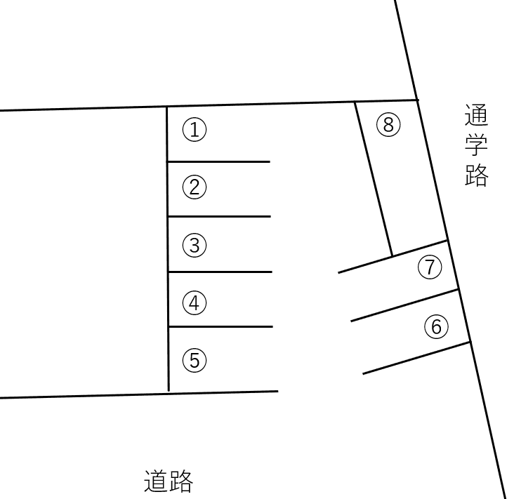 宮本駐車場(7丁目)の駐車配置図
