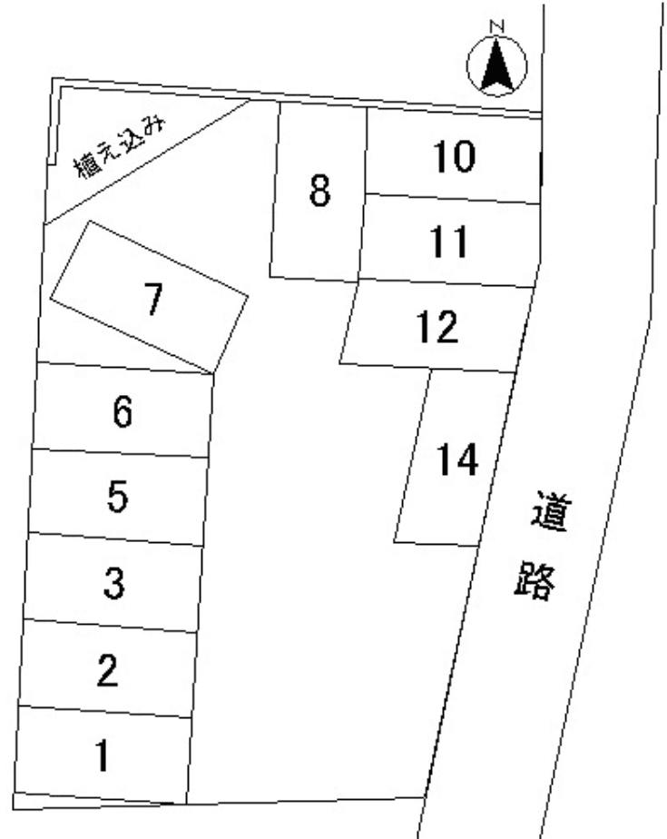 万田駐車場の駐車配置図