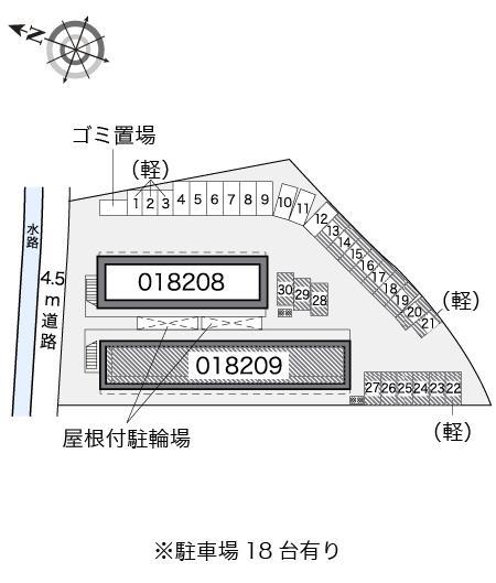 グリーン・グラスＷ(18209)の駐車配置図