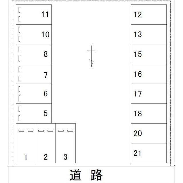 鞍月3丁目Hパーキングの駐車配置図