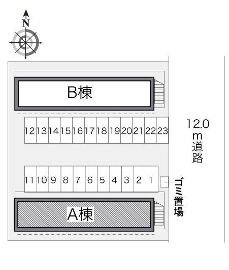 アピテＡ(18464)の駐車配置図