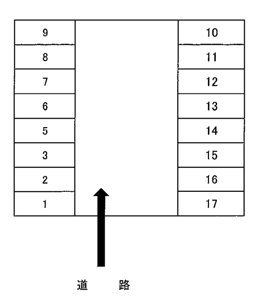 宮川駐車場の駐車配置図