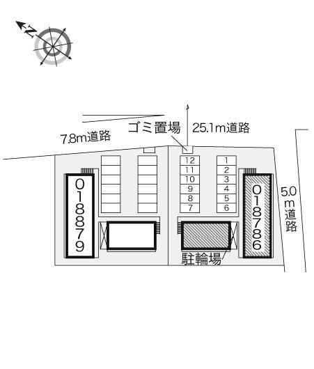 高宮Ａ(18786)の駐車配置図