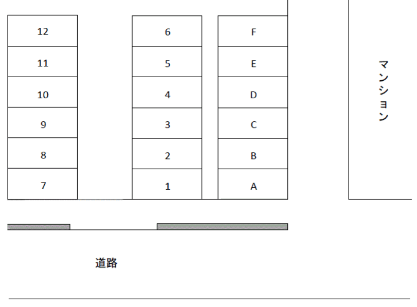 会田月極駐車場の駐車配置図