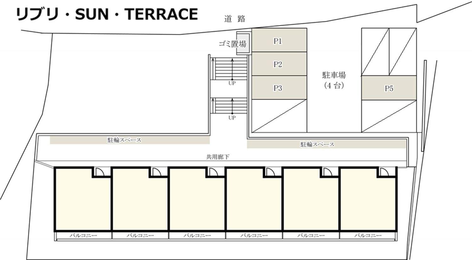 リブリ・SUN・TERRACEの駐車配置図