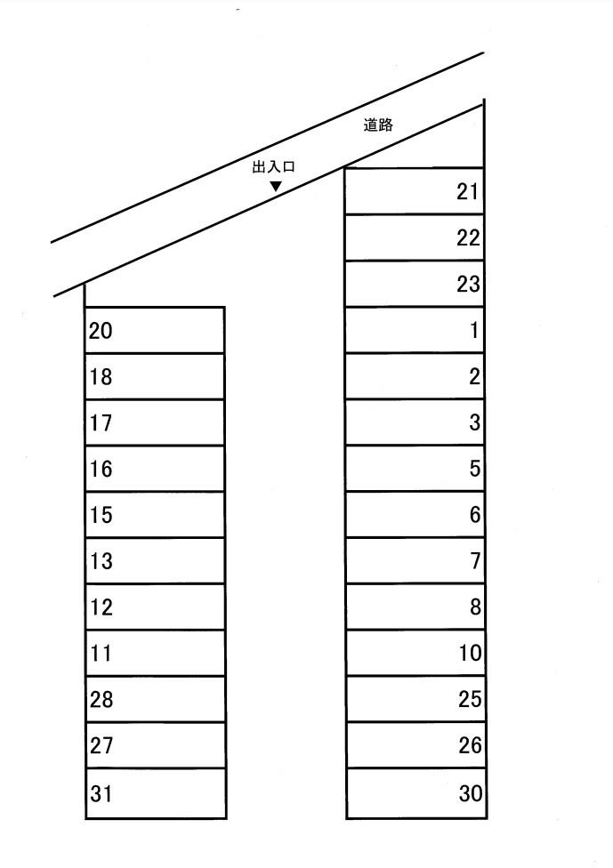 パーキングあけぼのの駐車配置図